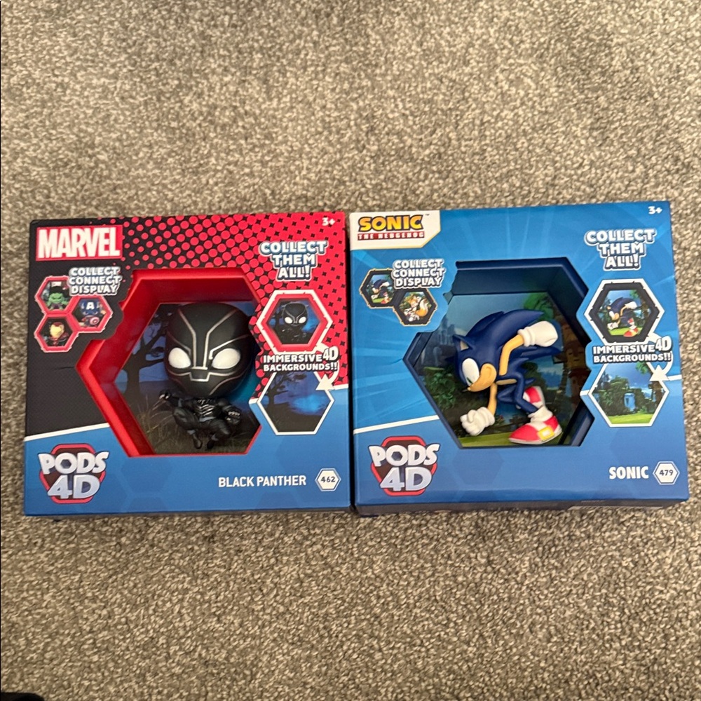 Marvel Black Panther and Sonic 4D Pod Toy - Black